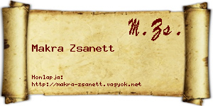 Makra Zsanett névjegykártya